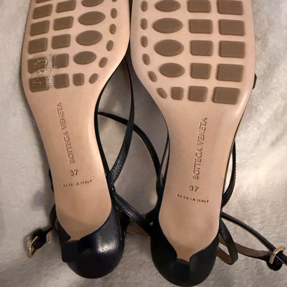 Bottega Veneta Black Strappy Heels - Picture 3 of 6